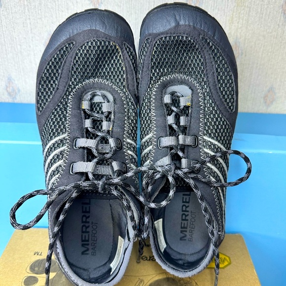 MERRELL -Pace Glove Barefoot Athletic Cross-Training, Trail Running Gray Shoe. - Picture 3 of 9